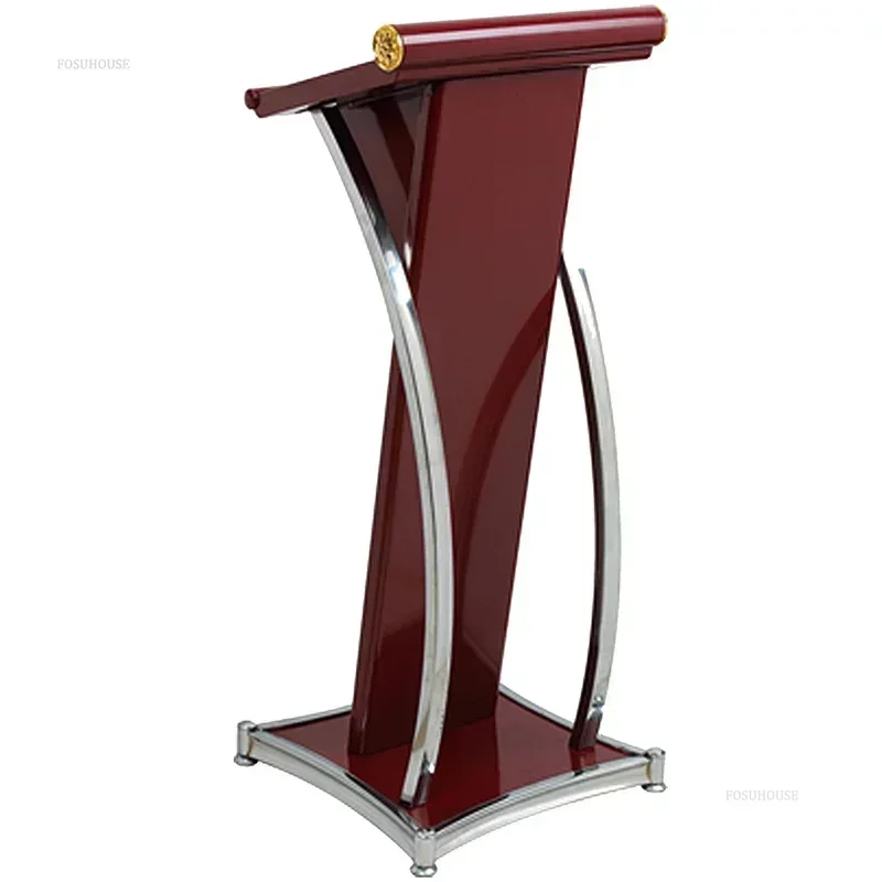 Simple Office School Class Furniture Reception Desks Modern Counter Front Desk Hotel Podium Tables Church Lectern Speech Table