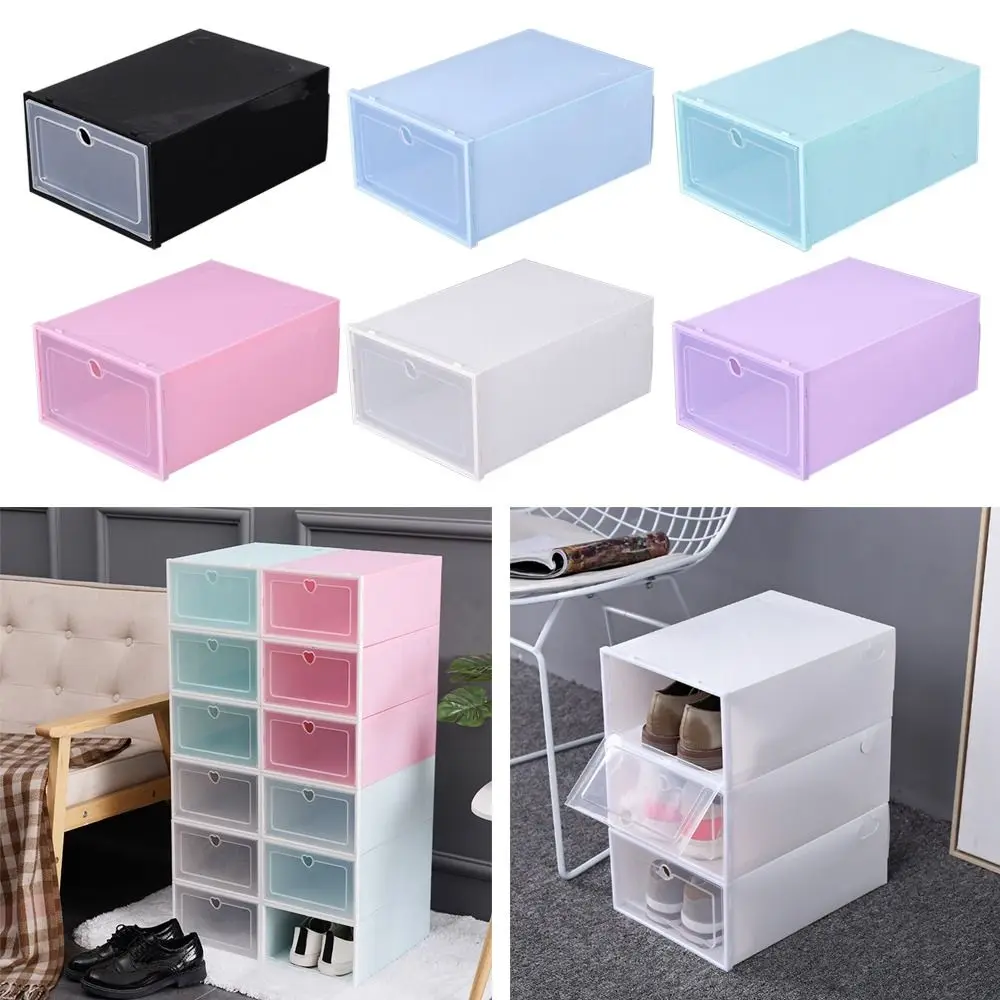 Shoe Organizer Thickened Drawer Case Foldable Clear Dustproof Plastic For Shoes Shoe Cabinet Rack shoe rack shoe organizer shoe cabinet