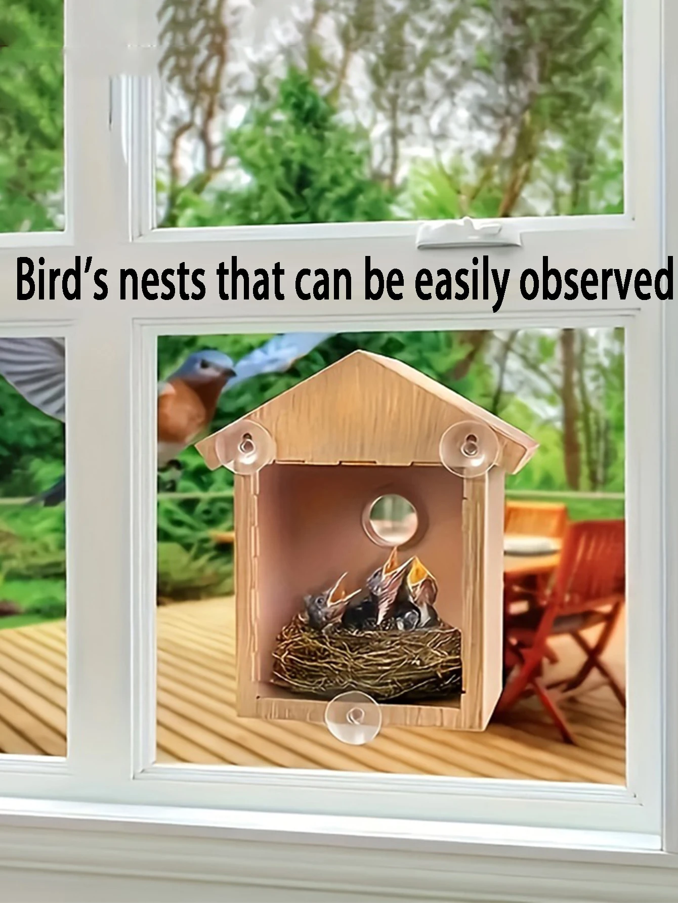 New plastic-made birdhouse bird feeder bird nest simulates the life of birds in natural ecosystems