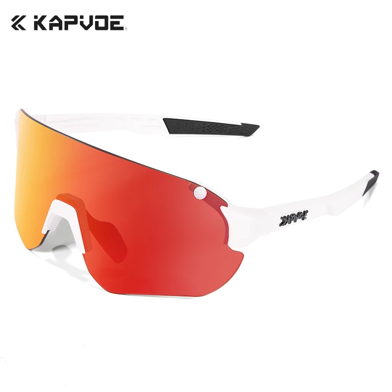 KAPVOE Fotochromische Fietsbril Heren Vrouwen Zonnebril MTB Mountainbike Clear Jeugd rijden Helder Zwart 01
