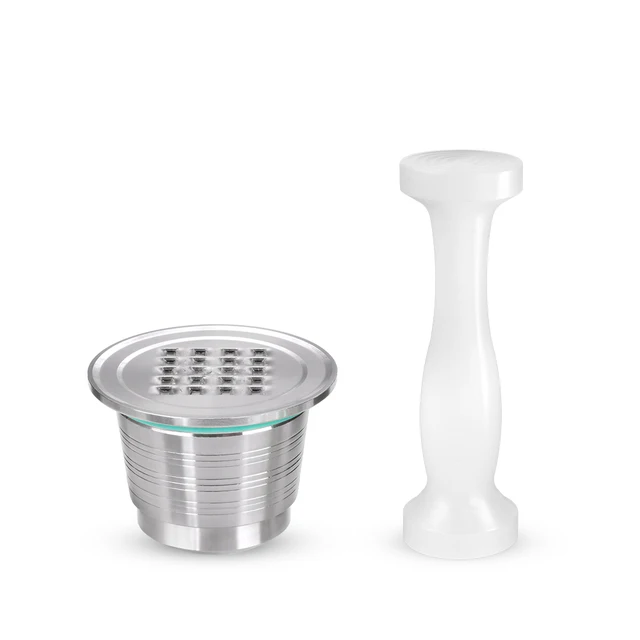 Reusable Coffee Pods With Dual-Sided Tamper Stainless Steel Refillable Coffee Espresso Capsules Compatible With Nes Original