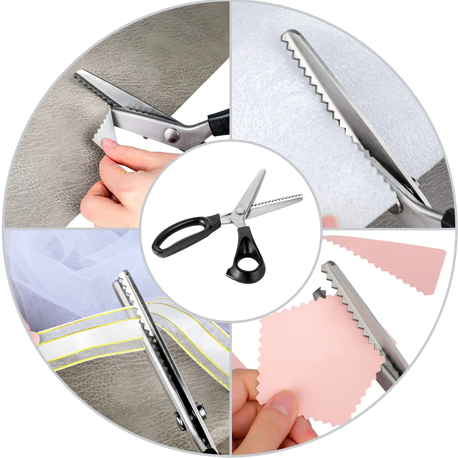 KINGCENT Pruning scissors 1peace LACE DRESS SCISSORS LETHOR TAILOR CLOTHS DESIGNER PAINT WAVE 5