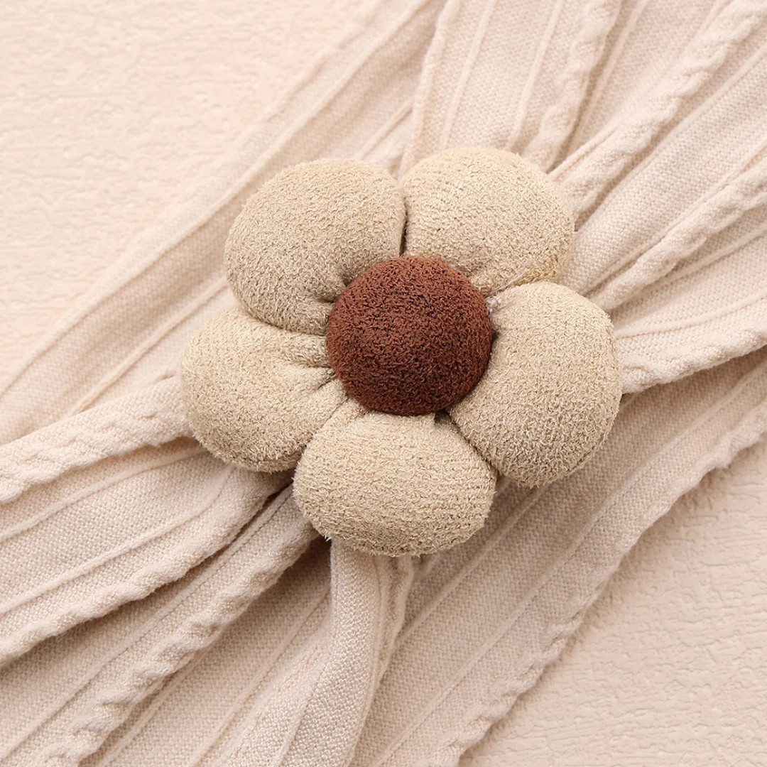  소녀 꽃 머리띠 부드러운 나일론 헤어 밴드 귀여운 어린이 헤어 액세서리 소녀를위한 탄성 어린이 터번  모자