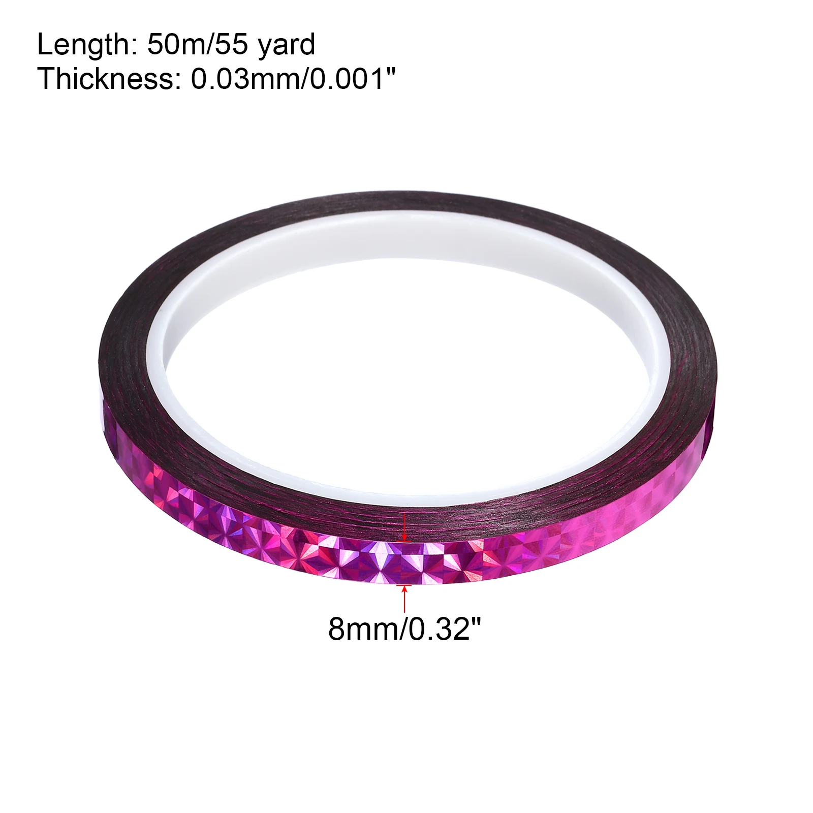 1Pcs 5/8/12mmx50m Prism Tape Holographic Metalized Reflective Adhesive Masking Tape for Detailing Accent Wall Decor Art Craft 5