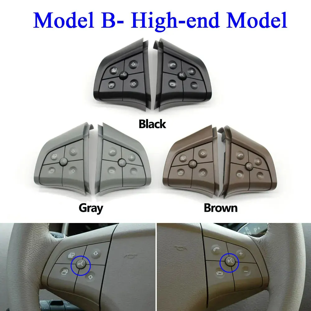Steering Wheel Switch Car Multi-function Button Kit Control Key For Mercedes Benz W164 W245 W251 ML GL 300 350 400 450 2006-2009