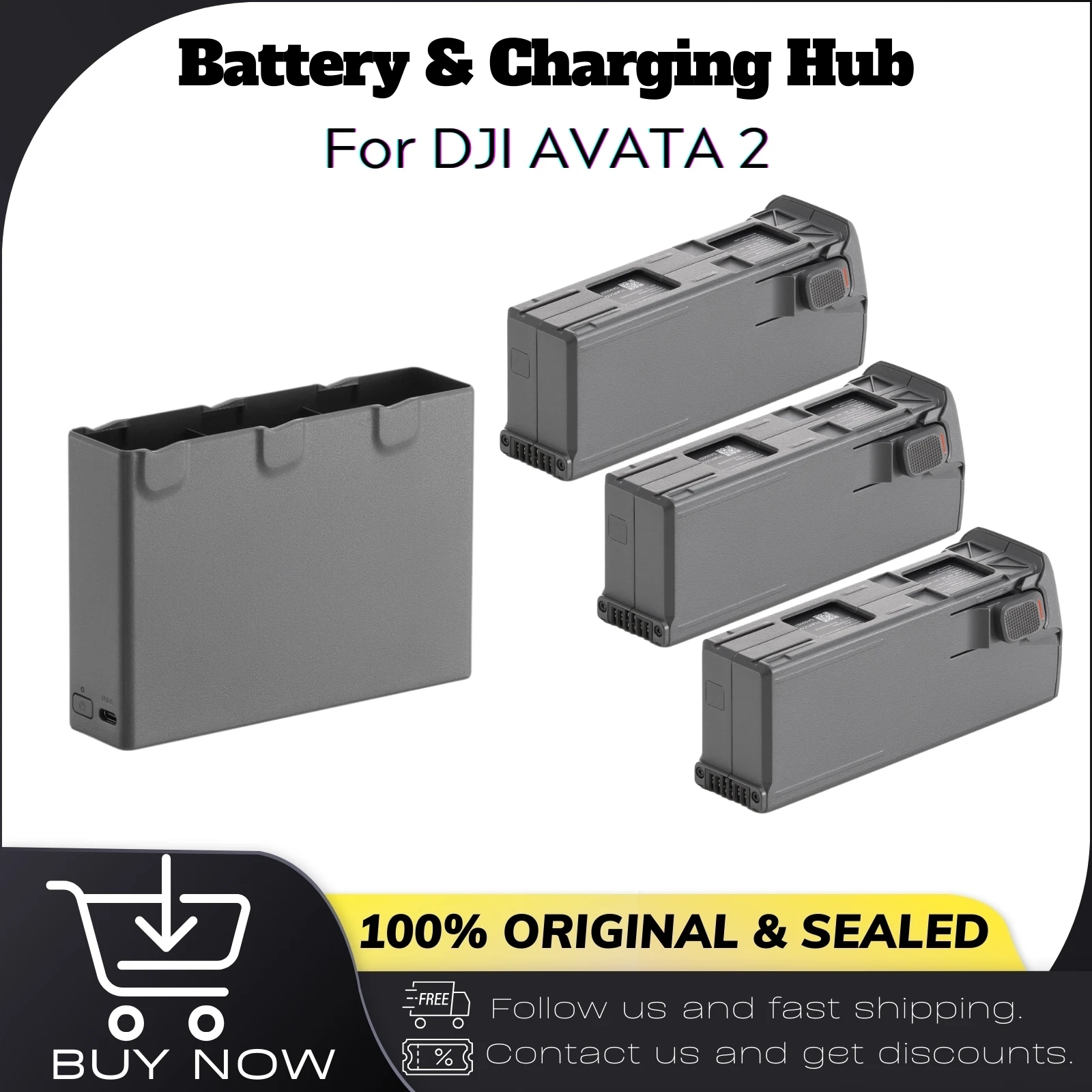 Power Accessories For DJI Avata 2 Battery Charger Charge Hub Charging Case Kit 2150mAh For Avata2 FPV Drone Original  Accessory