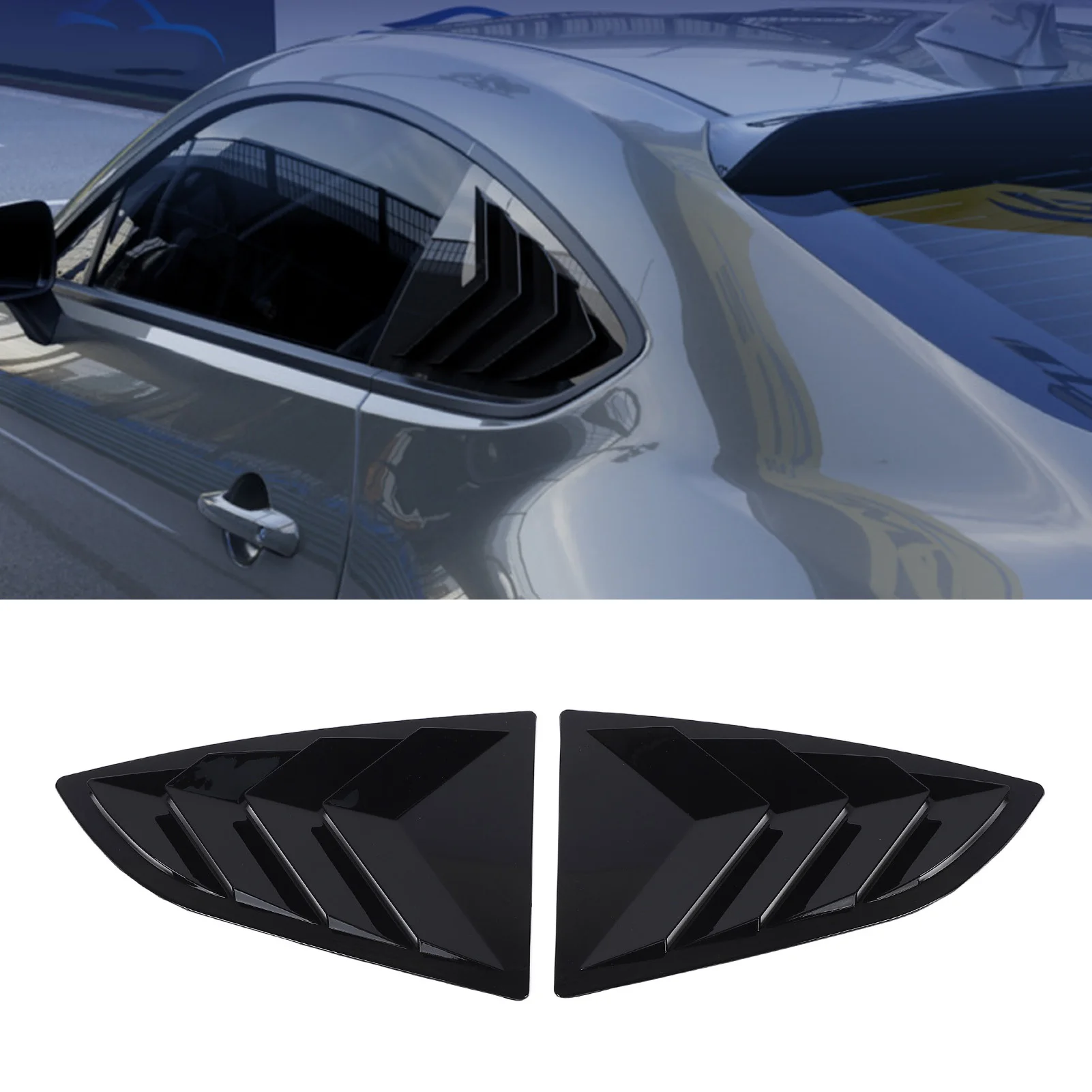 Pair of Rear Window Shutter Cover Left Right Stylish Look Weatherproof Proper Fit for  2021 to 2024 Rear Window Shutter Cover