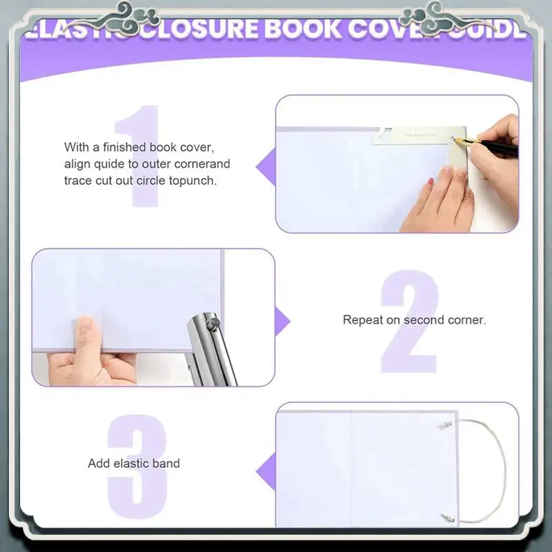 ABIJ-2X 5-In-1 책 표지 가이드, 제본 키트, 책 제본 키트 책 표지 DIY 도구를 만들기위한 책 제본 커버 도구