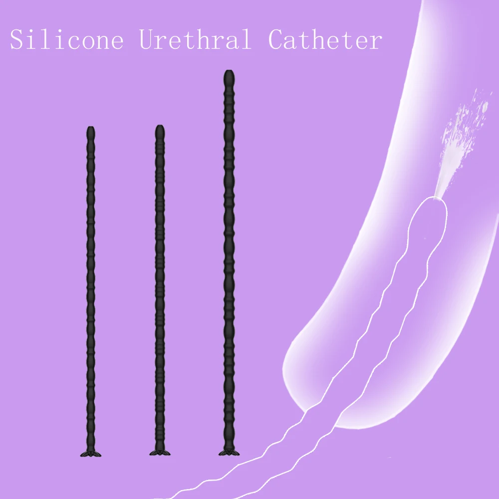 Silicone Urethral Sound Beads Penis Plug Urinary Dilator Urethra Masturbation Rod Sex Toy Bladder Stimulation for Men