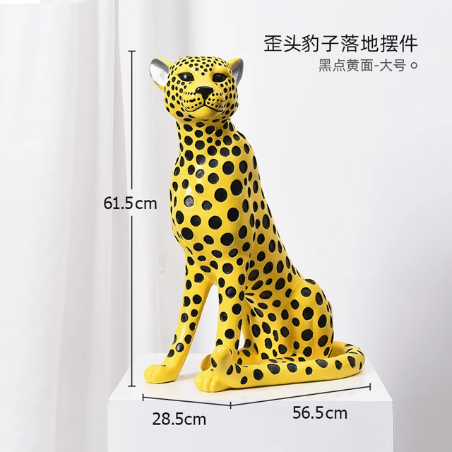 Nordic Home Decor Leopard Statue Nightstands Bedroom Modern Organizers