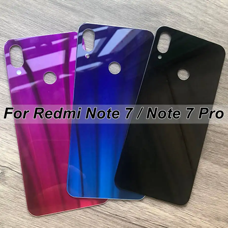 Foxfix Clear Glass For Xiaomi Redmi Note 7 Pro Battery Cover Back Glass 