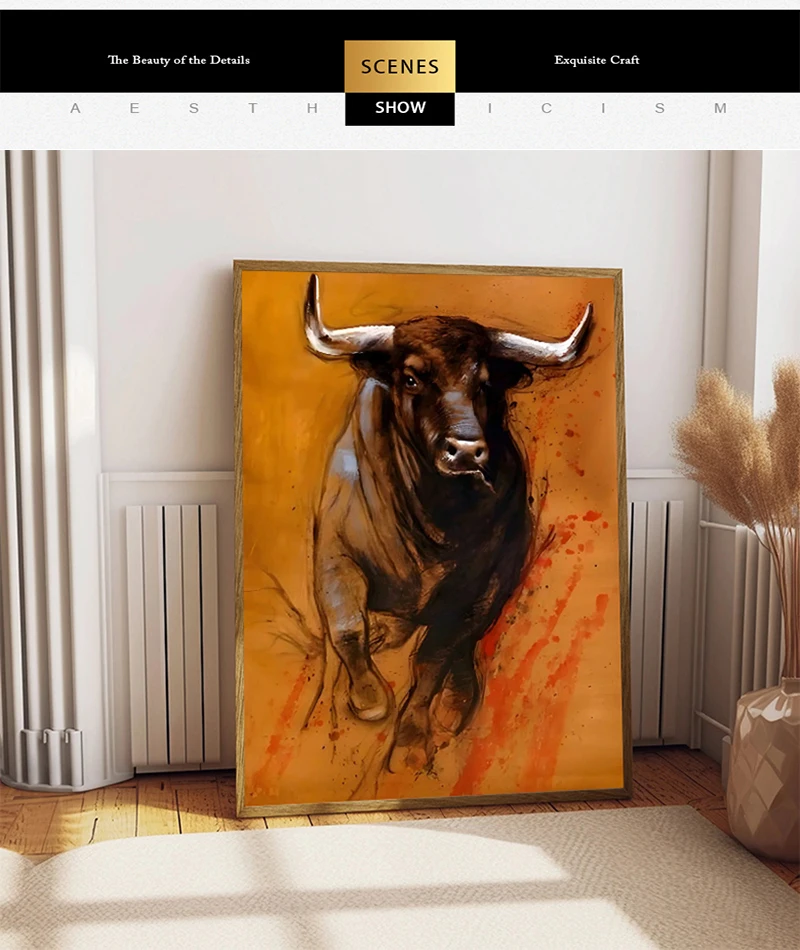 Wild Bull Canvas Poster 2