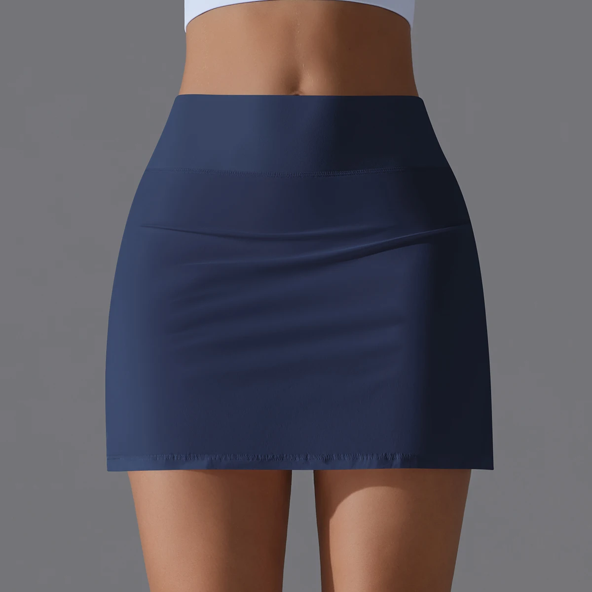 Sports Skirt Yoga Badminton Tennis High Waist Breathable Sweat Quick Dry Elasticity Double Layer Inside Legging