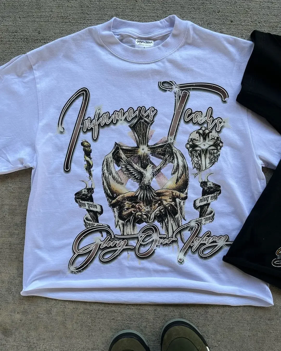 ほぼ新品　FR2　Madonna　マドンナ　絵画　油絵　ウサギ　ロンＴ　黒　ＸＬ FR2Bangkok - Madonna with the Rabbit Longsleeve #FR2