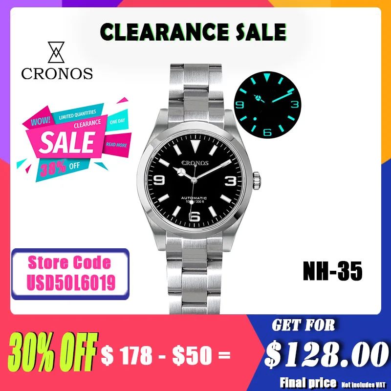 Cronos Luxury Men's Watches 36mm Explore Climbing Series, 40 OFF