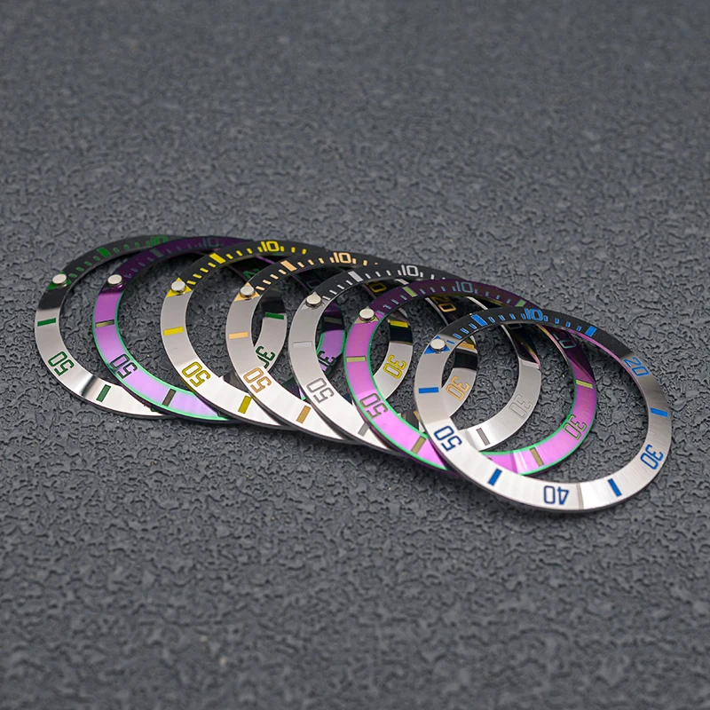 SKX Insert Ring 38 *30.5mm Sloped Aluminum Bezel Insert Fits for SKX007 SKX011 5 SRPD Men Watch Case Modification Mod Parts