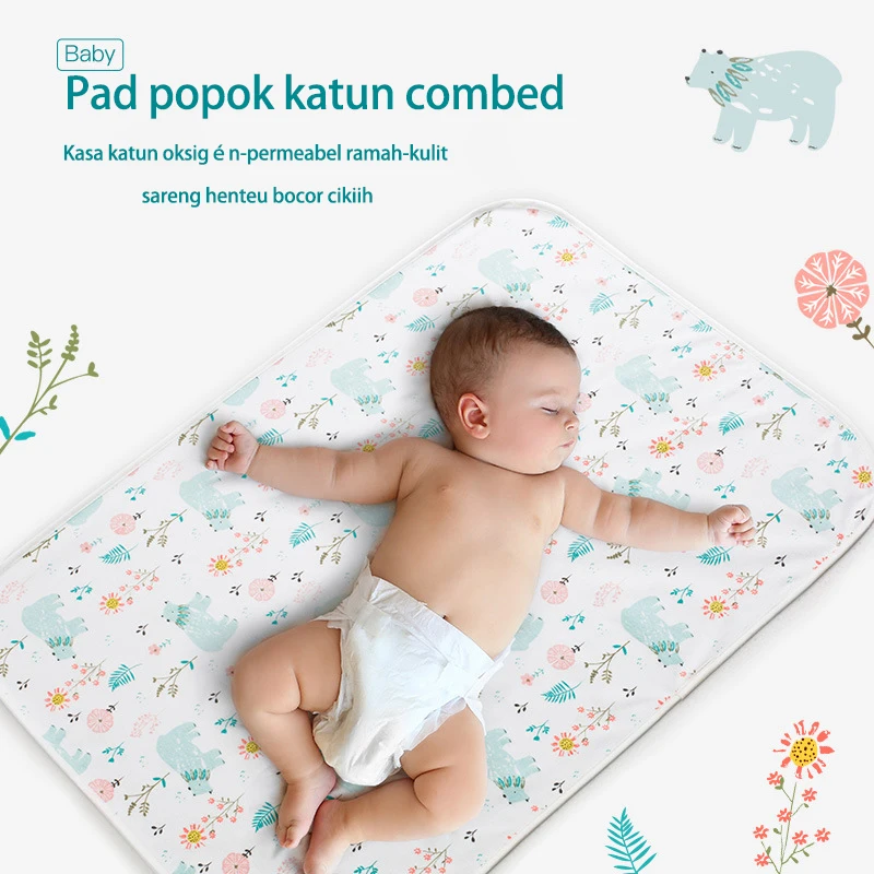 Pure cotton baby changing mat bamboo fiber waterproof washable breathable crib mattress