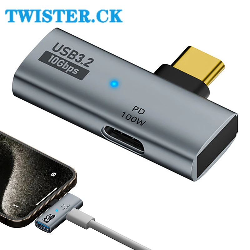C타입-USB 어댑터 OTG, PD 충전, USB 3.2 데이터 변속기, 최대 10Gbps, USB C 암수 커넥터, 100W, 신제품