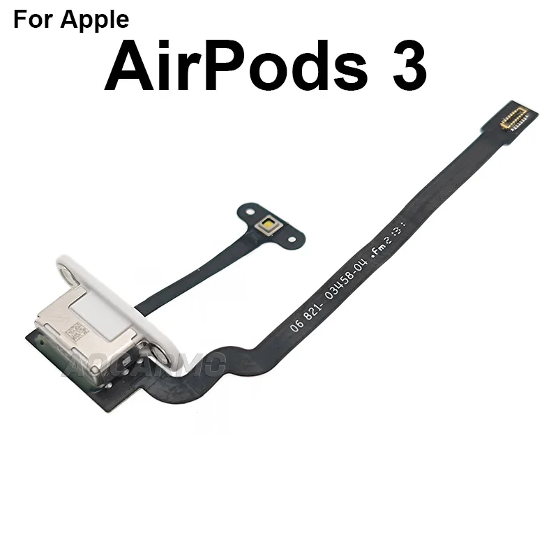 Aocarmo For Apple AirPods 1 2 3 Pro A2190 Earphone Battery Compartment Charging Port Charger Dock Lightning Interface Connector