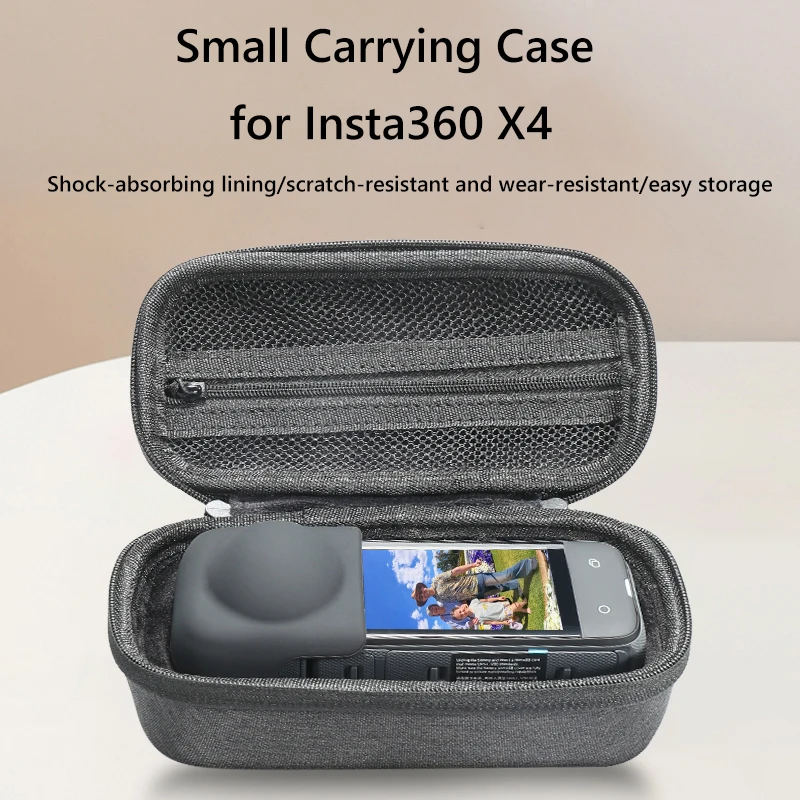 for Insta360 X4 Portable Storage Bag Drop-Proof Camera Body Mini Storage Bag Including Lanyard Mini Protective Bag Anti-Scratch
