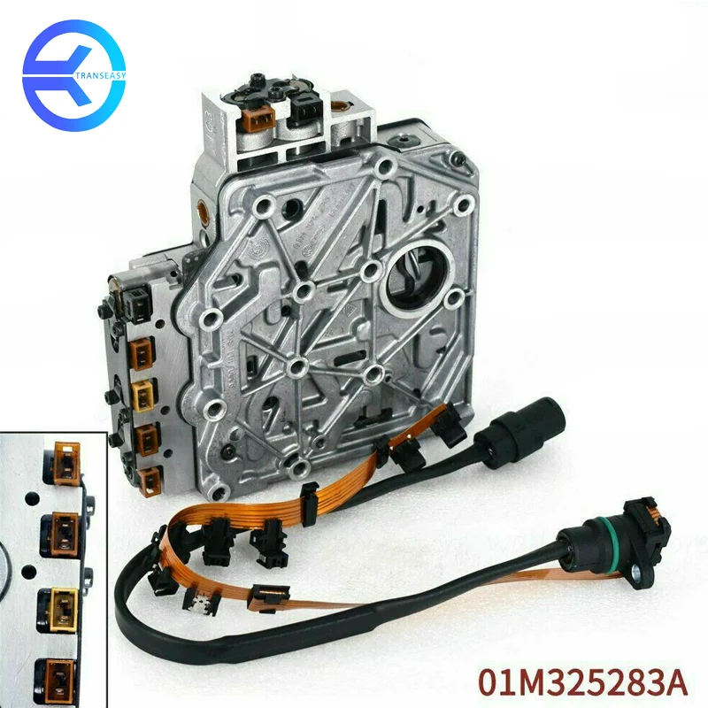 01M 095 096 G9 내부 배선 하네스가있는 자동 변속기 밸브 본체 01M325039F 01M325283A VW Jetta Golf 99-05 용 슈트
