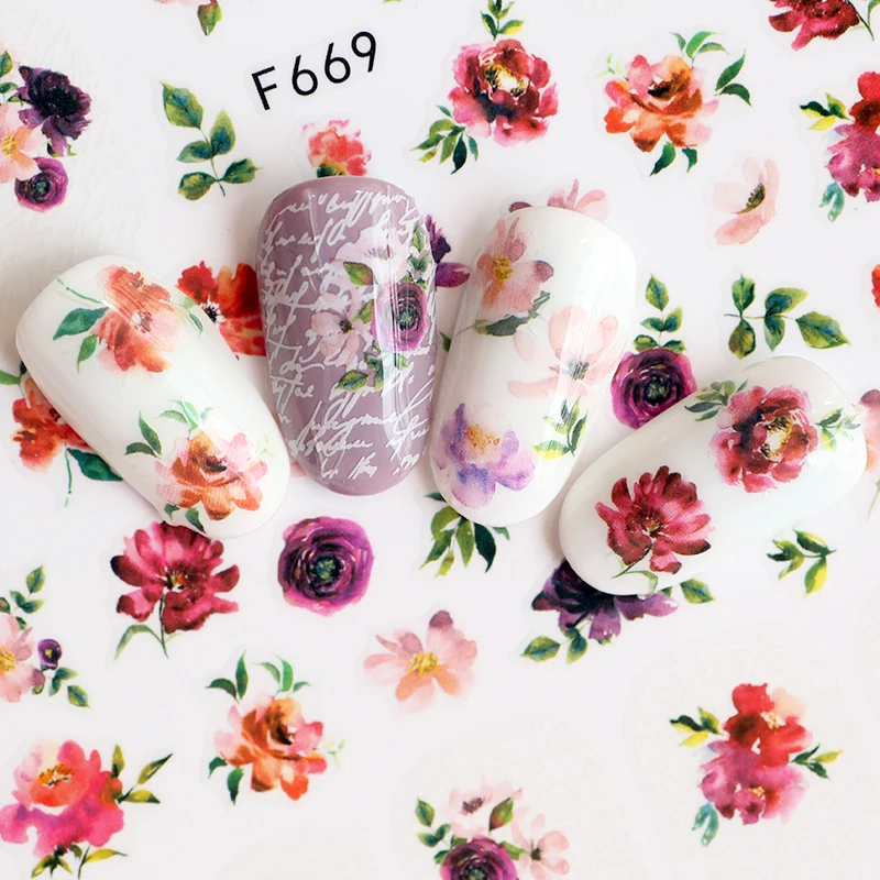 Summer Design Stickers on Nails