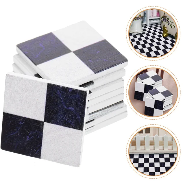 Szimulált Fa Padló Mini Ház Otthoni Dekorációs Táblák Épületkészletek Padlólapok - Image 4