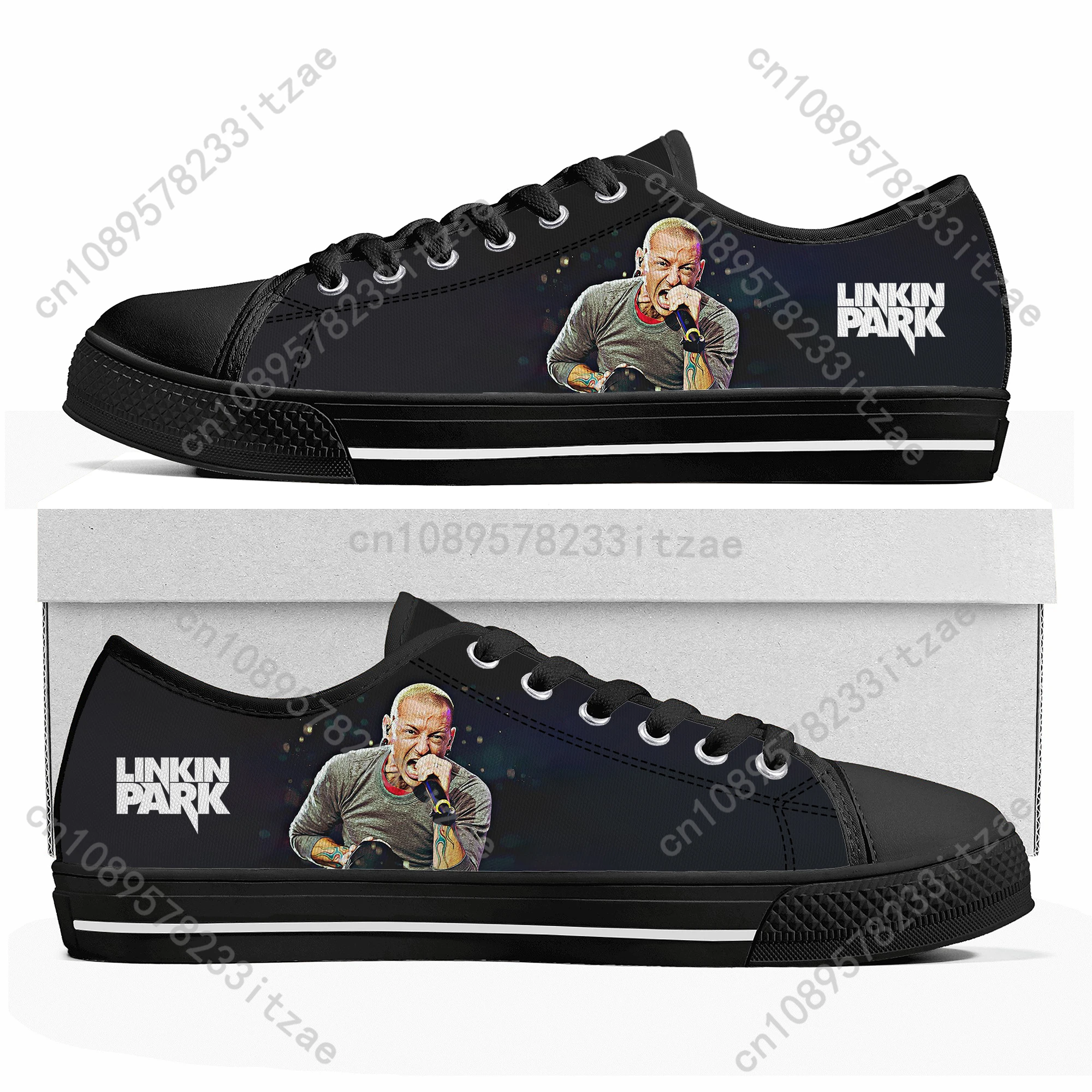 Linkin Park Rock Band Low Top Sneakers Mens Womens Teenager High Quality Canvas Sneaker couple Casual Shoes Customize Shoe 3