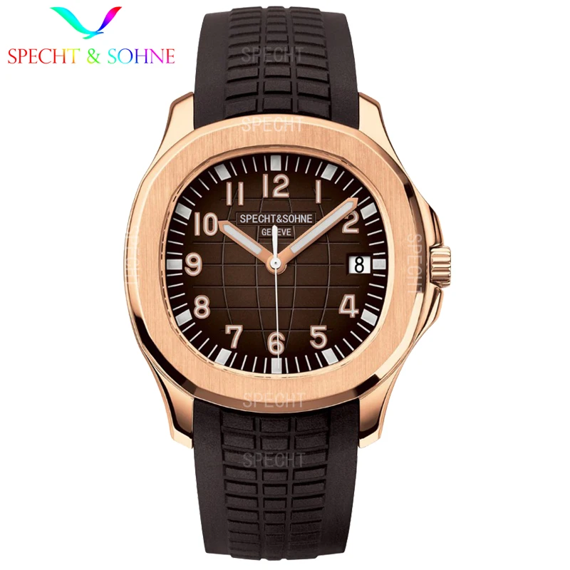 

Reloj Hombre New Rose Gold Men's Automatic Mechanical Watches 40mm Sapphire Stainless Steel 100M Waterproof Watch for Men Gift