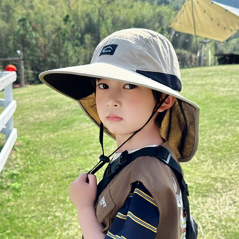 Sun Protection Hat Xinbaoguan 100% Nylon 1136 Summer Big brim Shawl Sun Protection Hat Outdoor Fishing Hat Male and Female Sun Protection