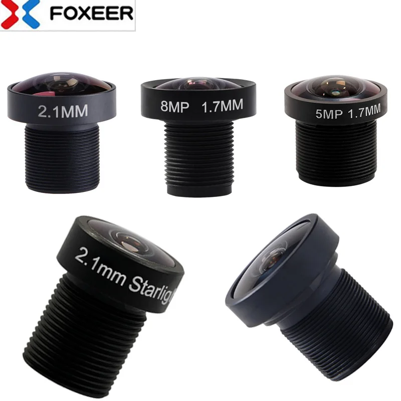 

Оригинальный Foxeer M8/M12 Сменный объектив 5MP/8MP1.7/1,8/2,1/2,5 мм широкоугольный объектив, подходит для FPV Arrow/Rediator/Falkor камеры