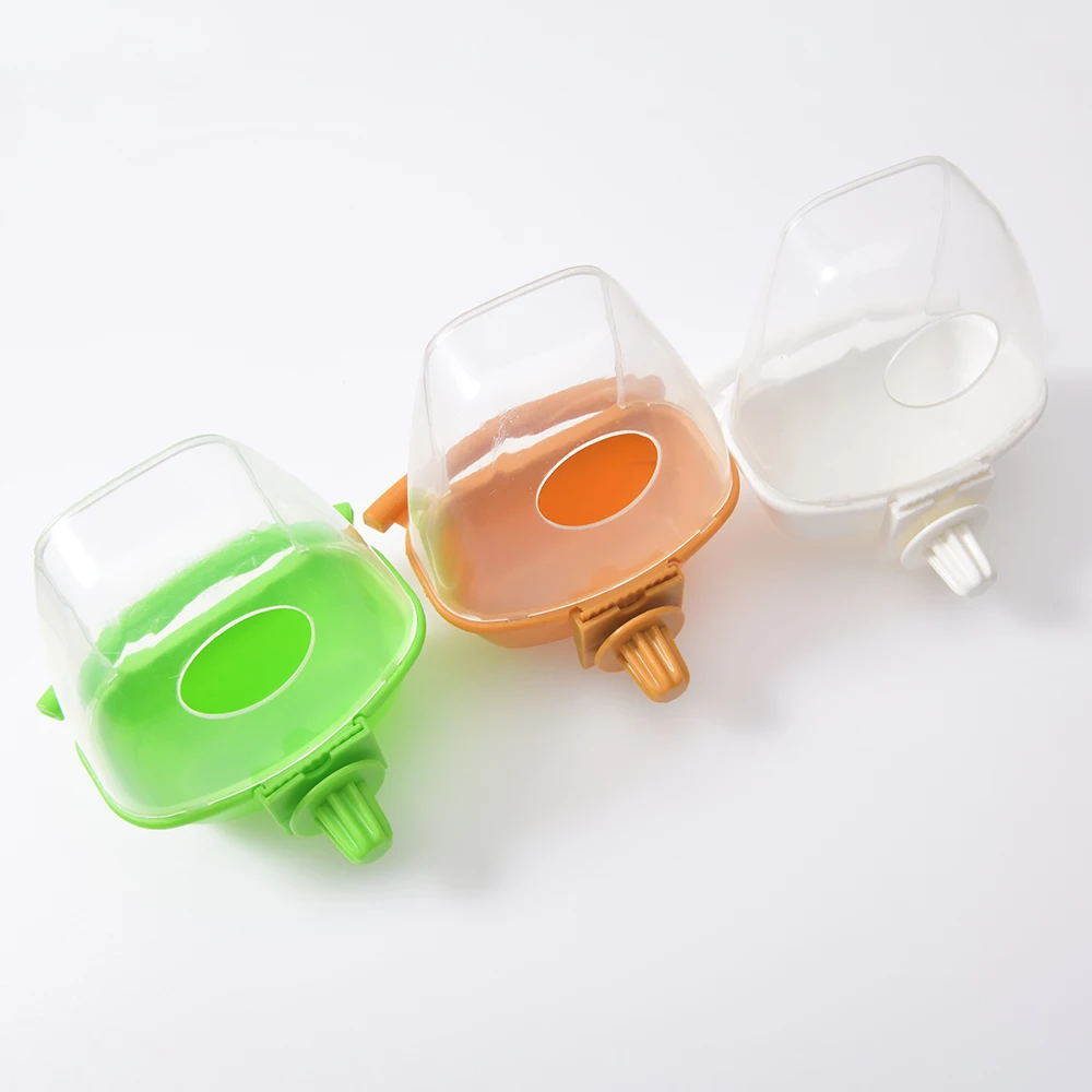 1PC Parrot Slot Can Hang Automatic FeederParrot Bird Water Hanging Bowl Parakeet Feeding Box