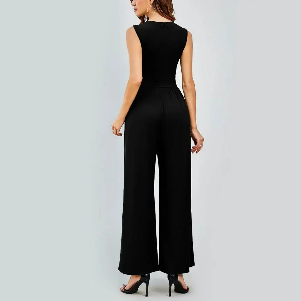 Women’s Viral Jumpsuit – Sleek Wide-Leg Tummy Control back zipper jumpsuit