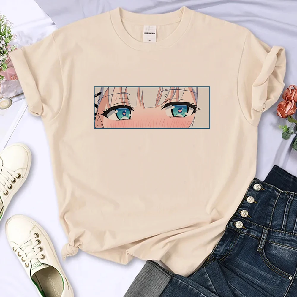 

Anime Eyes Tee women comic t shirt female Japanese designer clothes