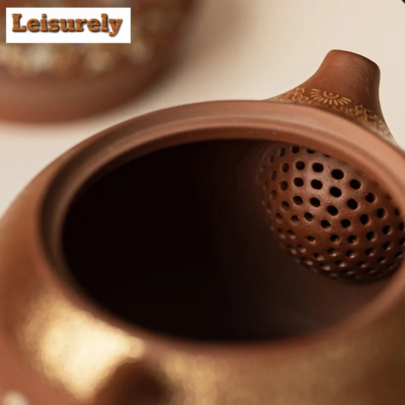 Twining Lotus Purple Clay Xishi Pot Tea Set Complete Set Boutique Tea Ceremony Set Teapot And Tea Cup Set Teaware Supplies Gifts