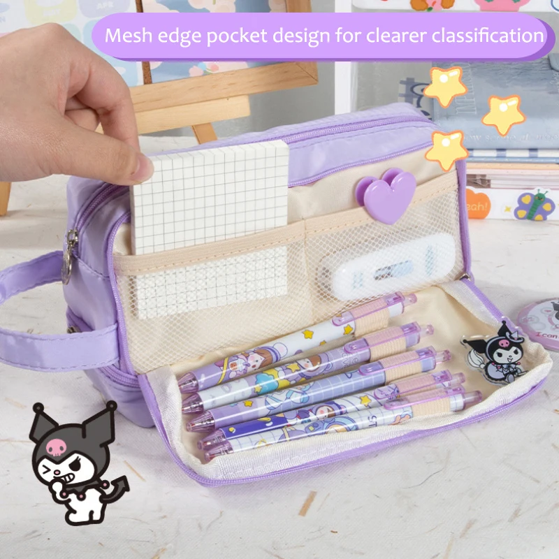 Pencil cases 5 Layer Kawaii Handle Pen Box Students Large Capacity Storage Makeup Organizer School Supplies Office Stationary