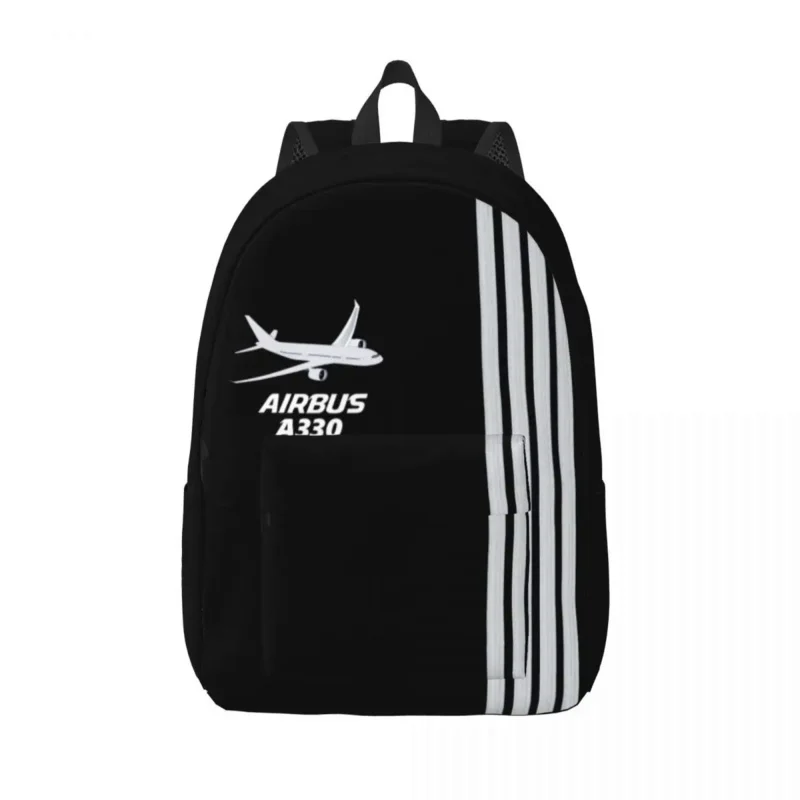 

Personalized Airbus A330 Captain Stripes Canvas Backpack Fashion Bookbag for College School Pilot Aviation Aviator Airplane Bags