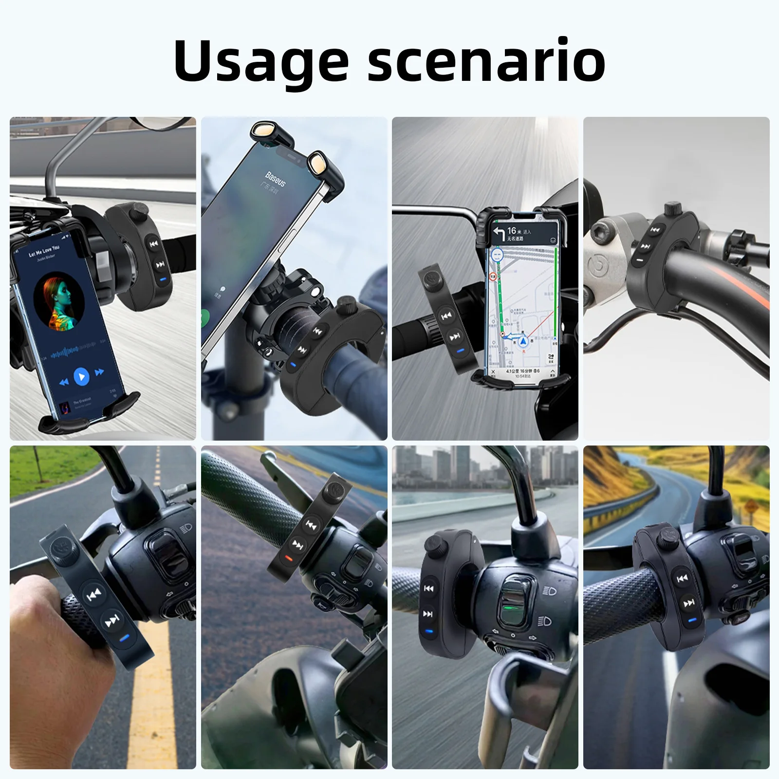 Smart Wireless Remote Control Bluetooth-compatible Steering Wheel Media Controll
