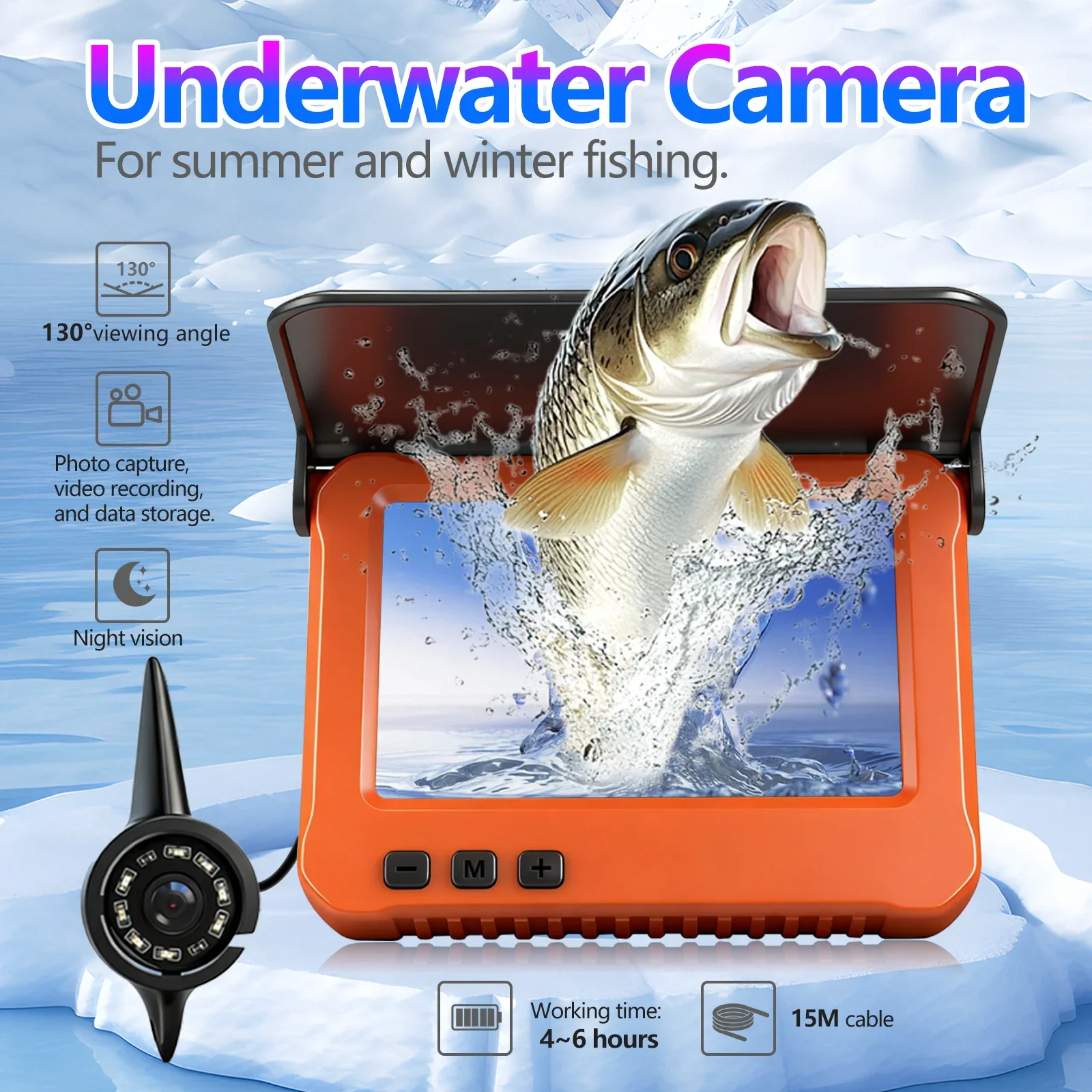 4.3" Underwater Fishing Camera 6