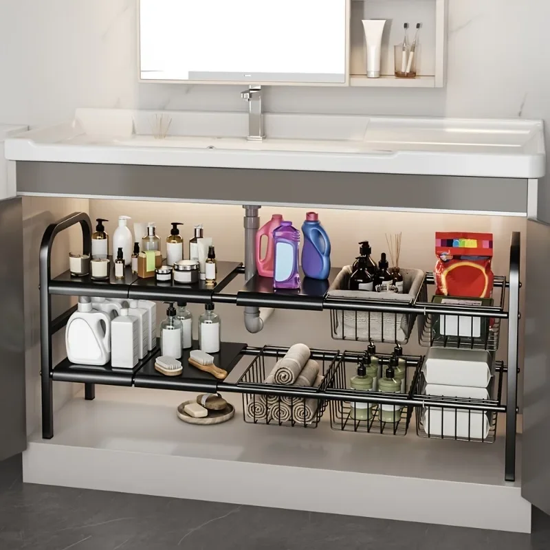 Expandable Under-Sink Organizer Rack 1