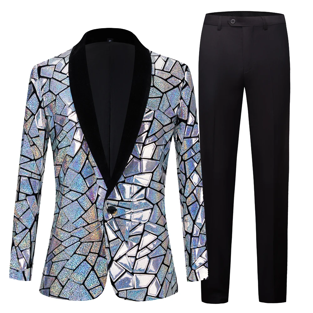 Laser Irregular Sequin Blazer - Artistic Pod