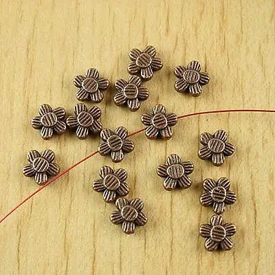 

60pcs 7.8mm copper-tone plum flower spacer beads H1897