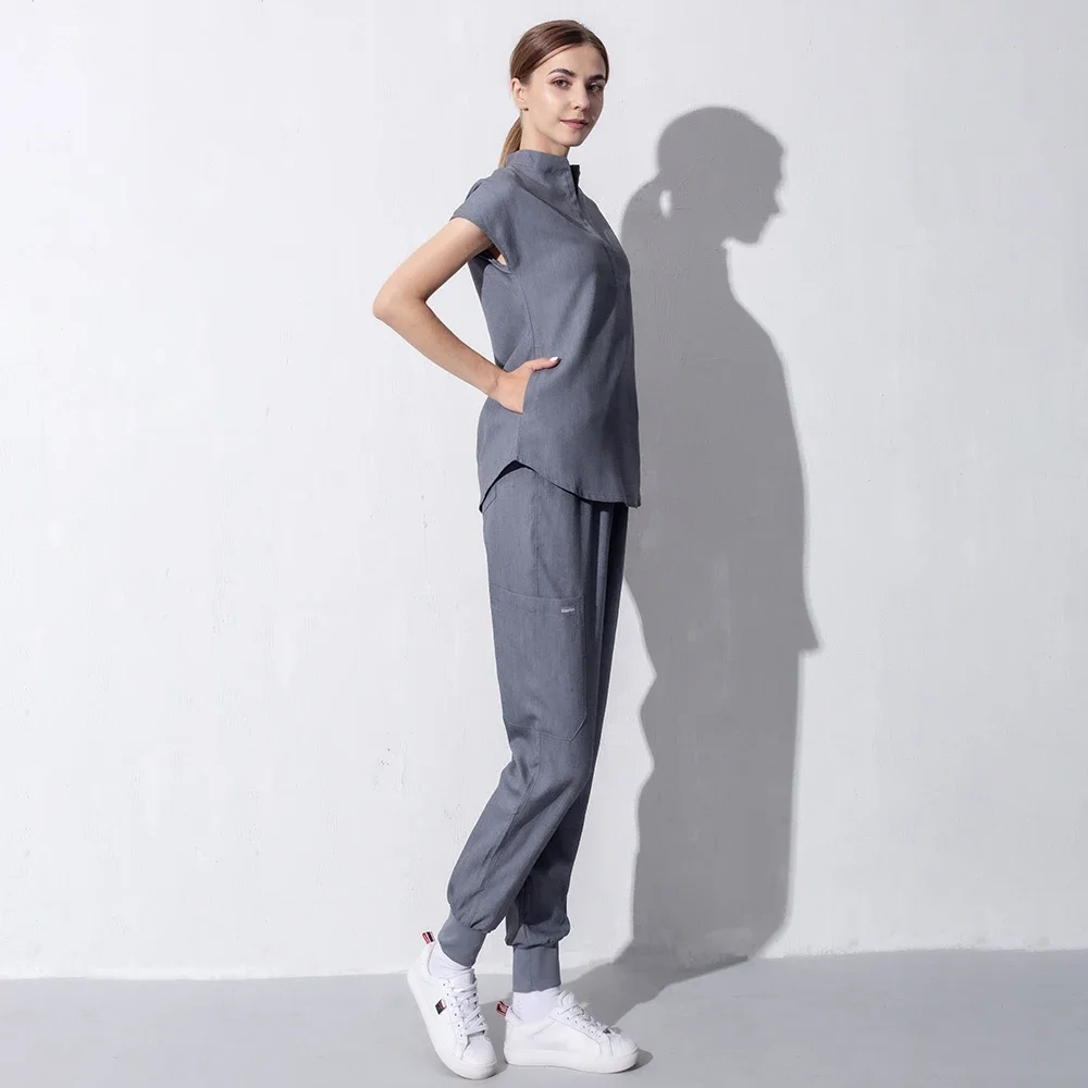 Female Elastic Workwear Nursing Medical Uniforms Clinic Suit Scrubs Hospital Doctor Clothing Breathable Cloth Heathy Beauty Wear