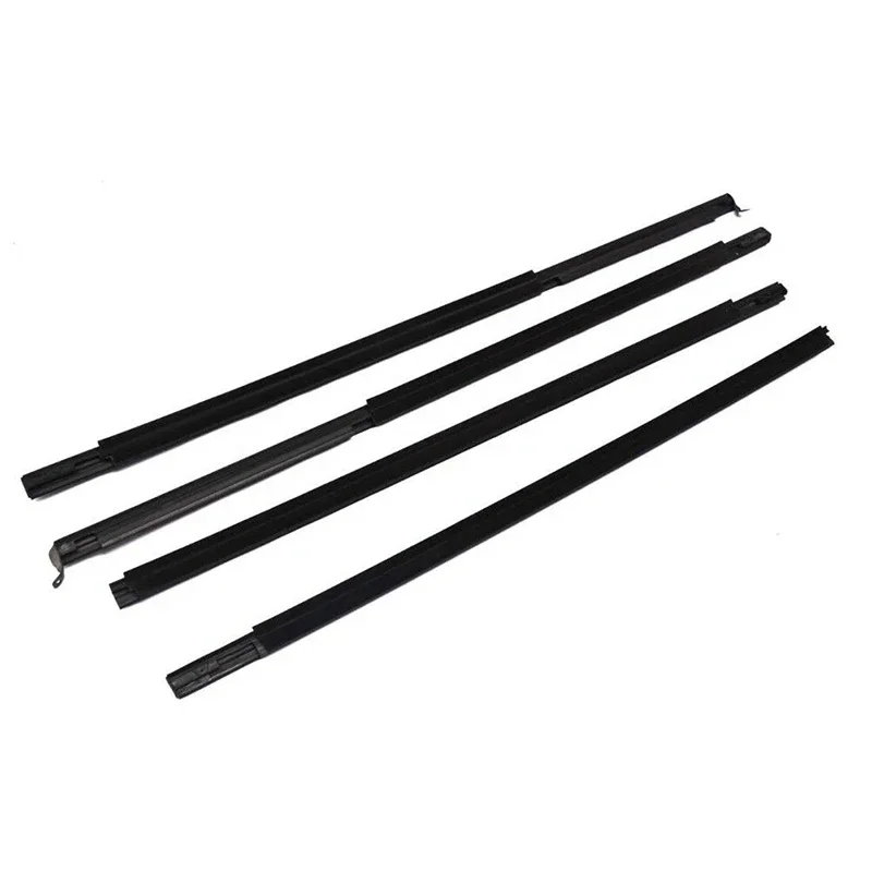 4Pcs Window Weatherstrip Side Door Glass Outer Moulding Trim Sealing Belt For Mitsubishi Pajero Montero V73 V93 V97 2000-