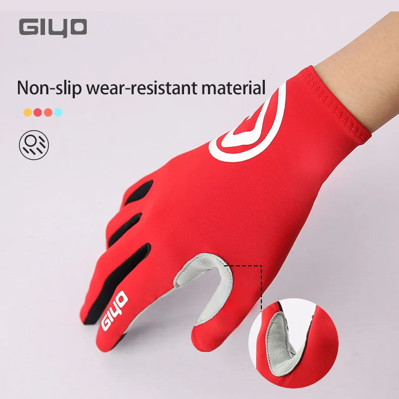 GIYO Full Fingers Cycling Gloves For Men Women Touch Screen Non-Slip Breathable Shockproof MTB Road Bike Riding Tactical Gloves 4
