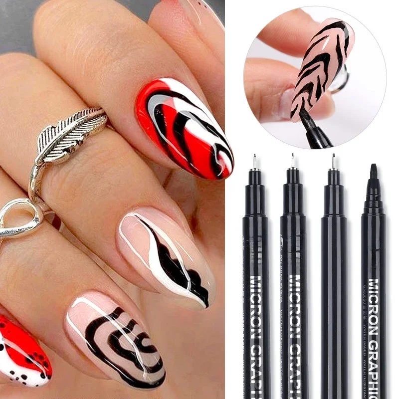 Nail Art Paintbrush With Ultra-fine Drawing Lines Edges Quick Drying Waterproof Acrylic Marker Pen Graffiti Pen Nail Tools 5