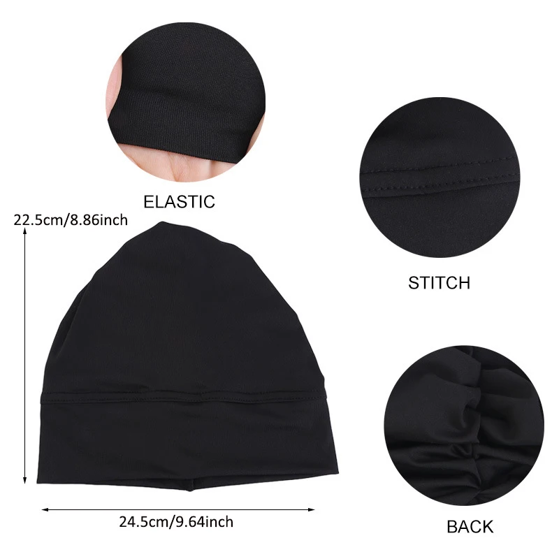 Ramadan Einfarbig Frauen Muslimischen Hijab Caps Wrap Kopf Weiche Elastische Turban Motorhaube Chemo Kappe Kopfschmuck Tragbare – Detail 2