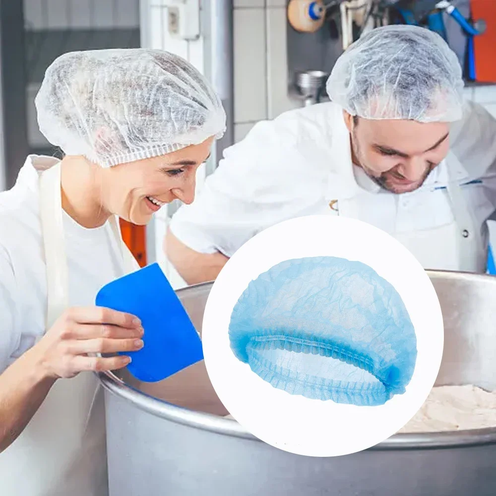 Non Woven Fabric Head Covers Disposable Stretch Net Hair Hat Bouffant Caps 100-50PCS For Kitchen Bathroom disposable hair cap disposable shower cap waterproof shower cap shower cap sauna hats satin nightcap sleeping cap silk bonnet hair bonnet satin bonnet satin durag dry hair cap electric dryer hat satin headband