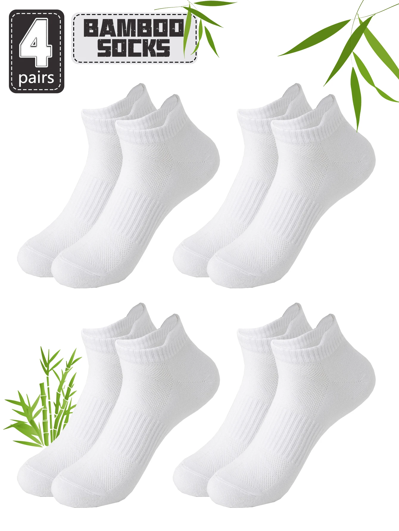 4 Pairs White
