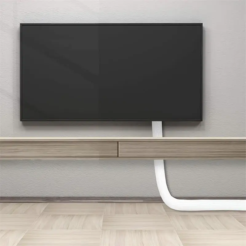 2M Braided Cable Sleeve PET Nylon Wrapping Cable Casing Cable Sleeves Wire for Desk PC TV Wire Protector Cable Wrap Cover